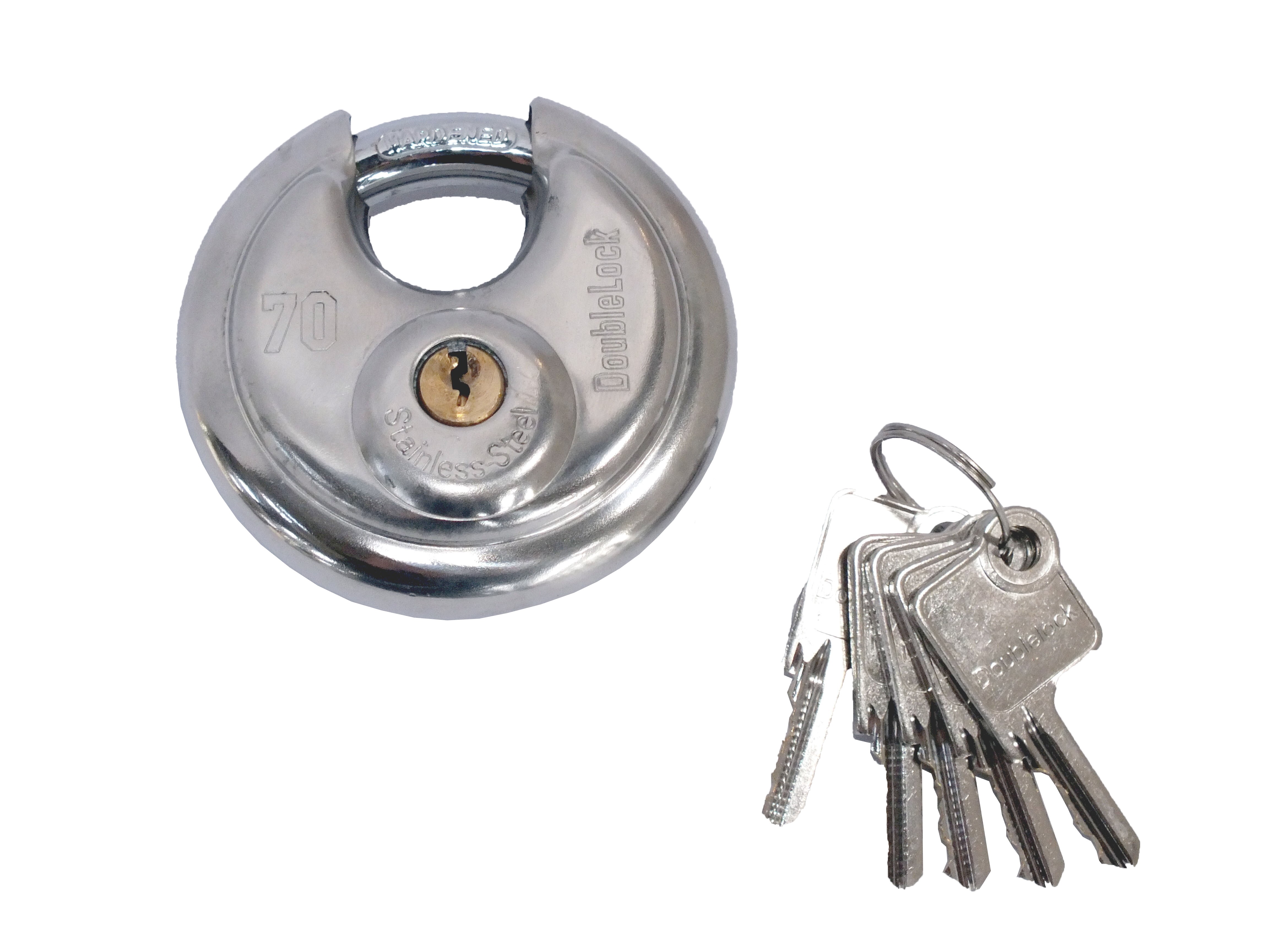 DoubleLock Discus padlock (5 keys)